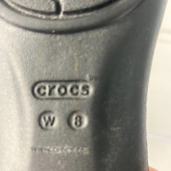 Crocs Laura Iconic Comfort Ballet Flats Slip-On Cutout Black Close Toe Size 8 - Picture 12 of 12